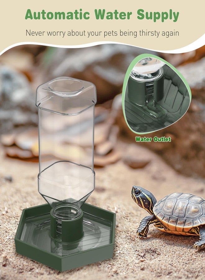 باوفلي موزع مياه على شكل ذبابة، وعاء ماء للسلحفاة، وعاء ماء للثعبان والتنين الملتحي، موزع مياه أوتوماتيكي لحوض الزواحف مناسب للسلاحف والسحالي والحرباء، صغير الحجم - Image 4