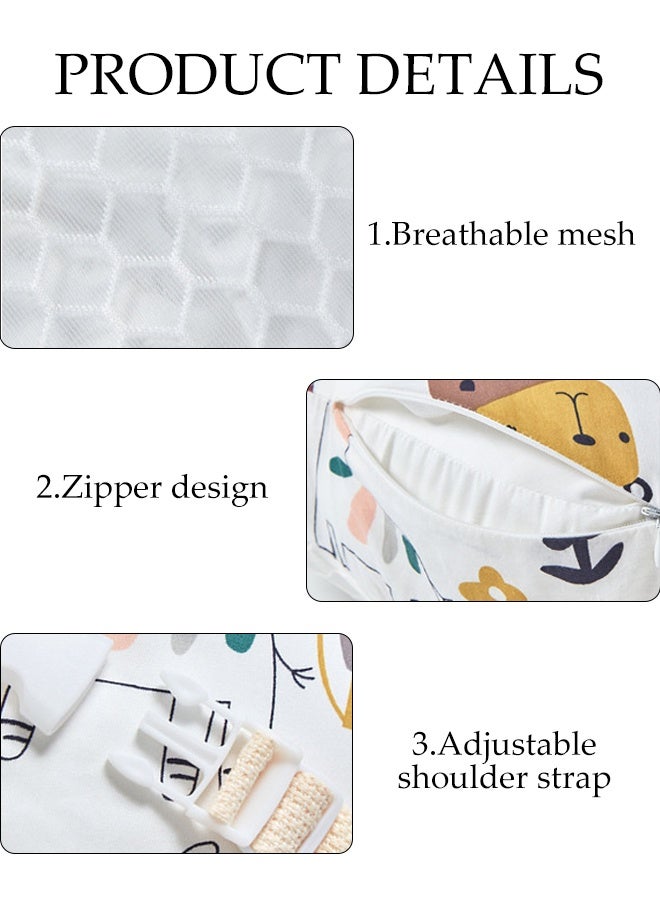 DUNISO وسادة زاوية سرير مضادة للتقيؤ للأطفال، وسادة منحدر للأطفال الرضع، وسادة تغذية للأطفال الصغار، وسادة ثلاثية الأبعاد خماسية الشكل، وسادة نوم للرضاعة، دعم للرقبة للأطفال - Image 3