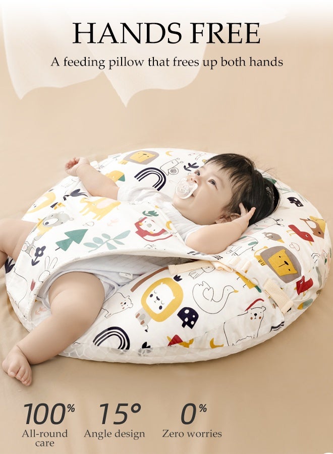 DUNISO وسادة زاوية سرير مضادة للتقيؤ للأطفال، وسادة منحدر للأطفال الرضع، وسادة تغذية للأطفال الصغار، وسادة ثلاثية الأبعاد خماسية الشكل، وسادة نوم للرضاعة، دعم للرقبة للأطفال - Image 4