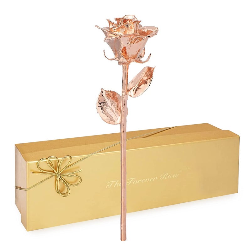 Forever Rose Real Rose Gold Rose  Genuine One of a Kind Rose Hand Dipped in 24K Gold Roses to Last a Lifetime - Image 1