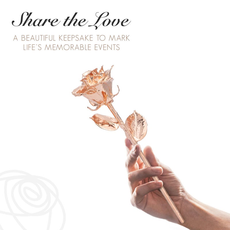 Forever Rose Real Rose Gold Rose  Genuine One of a Kind Rose Hand Dipped in 24K Gold Roses to Last a Lifetime - Image 4