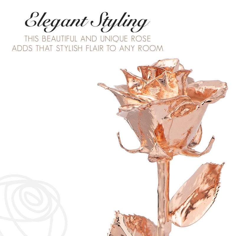 Forever Rose Real Rose Gold Rose  Genuine One of a Kind Rose Hand Dipped in 24K Gold Roses to Last a Lifetime - Image 5