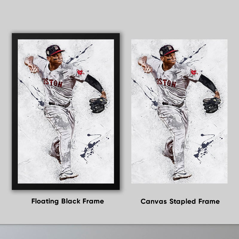 TNESSENTIAL Rafael Devers Poster Boston Red Sox Framed Canvas Print, Baseball Player, MLB Art Print Home Decor Artwork E50 Birthday Gift - Image 3