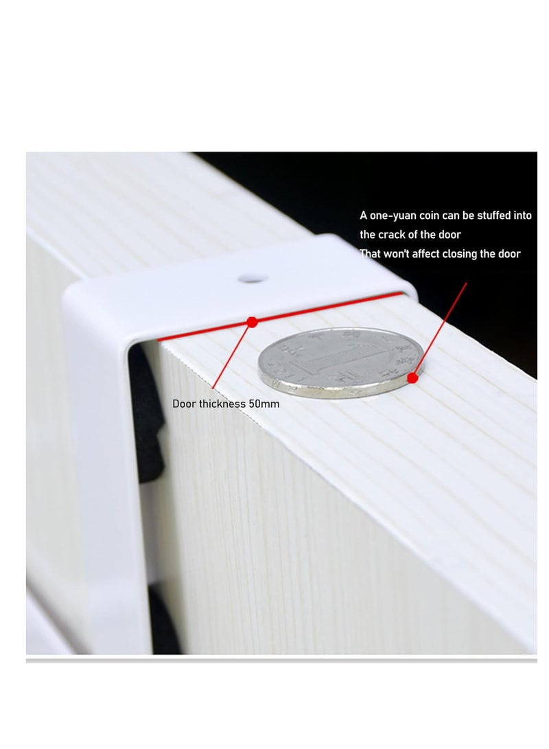 Rightsure Door Hanger, Over The Door Hook, Moving 7-Hooks Over Door Coat Rack for Hanging, Aluminum Heavy Duty Door Organizer for Towels, Clothes, Hats, Bag, Behind Back of Door Bathroom ,White,A  - Image 5
