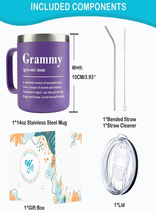 WECACYD Grammy Gifts - 14oz Grammy Coffee Mug - Grammy's Gift Ideas - Birthday, Mother Day Gift for Grammy's - Best Gift's From Granddaughter, Grandson for Birthday, Mothers Day, Christmas - Image 4