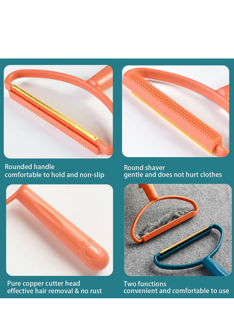 KASTWAVE مزيل الوبر، شعر حيوانات أليفة جديد، مكشطة سجاد يدوية لإزالة الوبر من الملابس، منظف أسطوانة، (2 قطعة) - Image 3