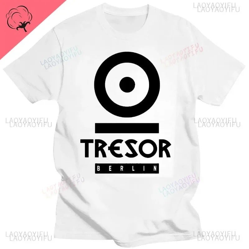 T Shirt - Techno Detroit Edm Berlin House Music Style Round Neck - Image 1
