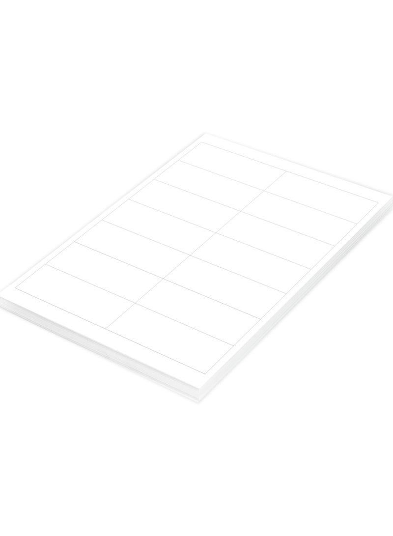 FIS Multipurpose Laser Labels, Colour White, Size 99X38.1MM (14 Stickers x 100 Sheet)  1400 Labels, Size : A4 (21X29.7 CM) , Pack of 100 Sheets -FSLA14-2-100 - Image 2