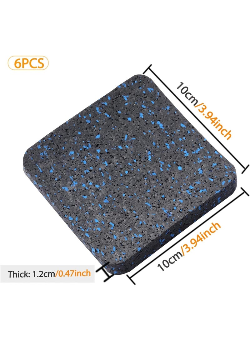 Y&D 6 pcs Anti Vibration Pads, Black Treadmill Mat Pads Shock Absorbing Mat, Noise Reduction Floor Protection Sheets - Image 5