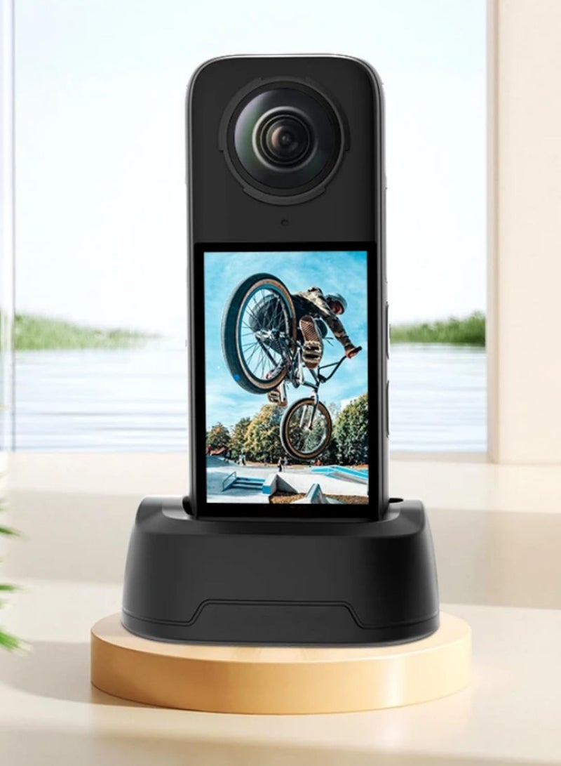 1PCS For Insta360 X4 Camera Mount Desk Stand with Silicone Base Holder for Vehicle Dock Support Compatible with Insta360 X4 Action Camera - Image 1