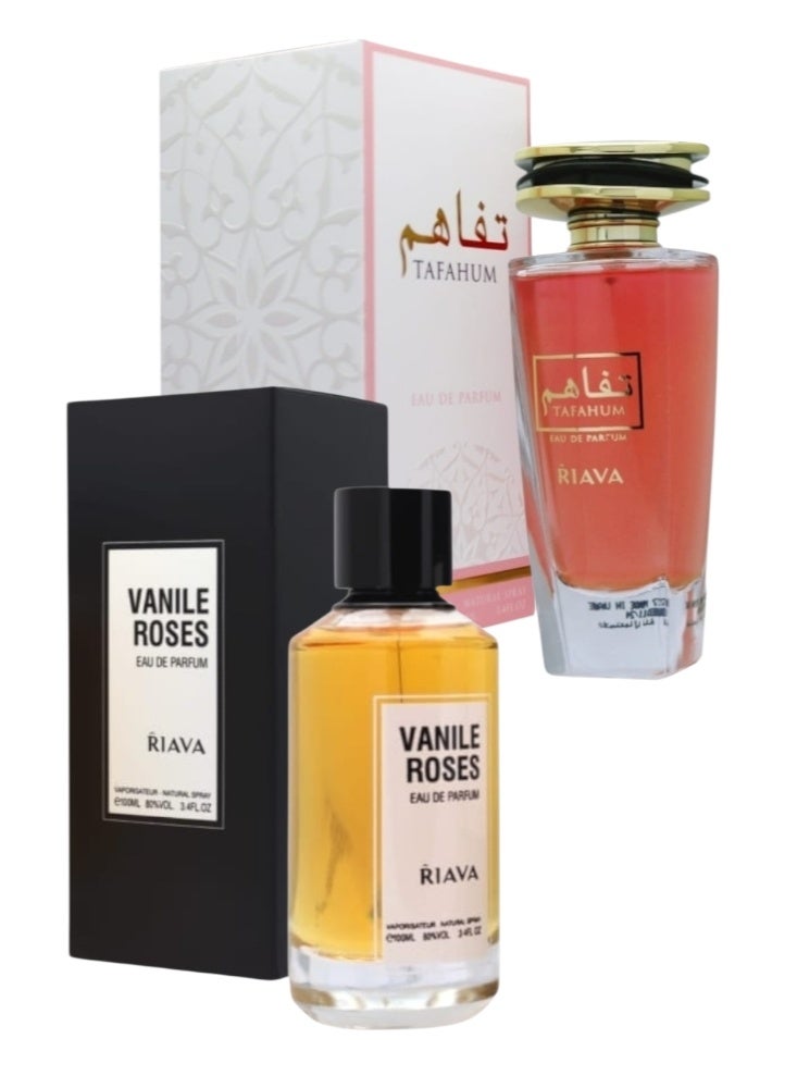 RIAVA 2 pieces of perfume  (Tafahum  & Vanile Roses) 2*100Ml - Image 1