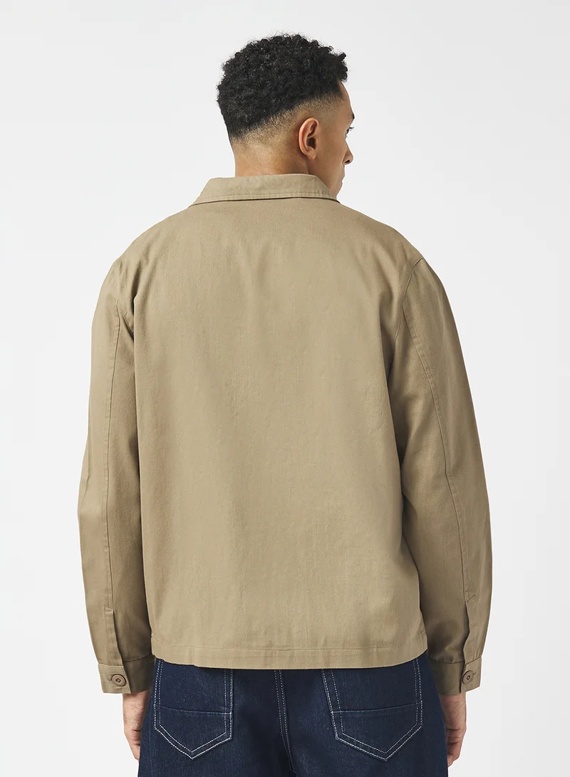 برايف سول Button Through Pocket Design Shacket