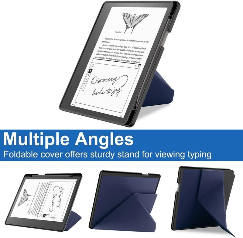 ProElite Cover Case for Kindle Scribe 10.2 inch Case, Smart Transformer Style Flip case Cover for Kindle Scribe 10.2 inch with Pen Holder, Dark Blue - Image 4