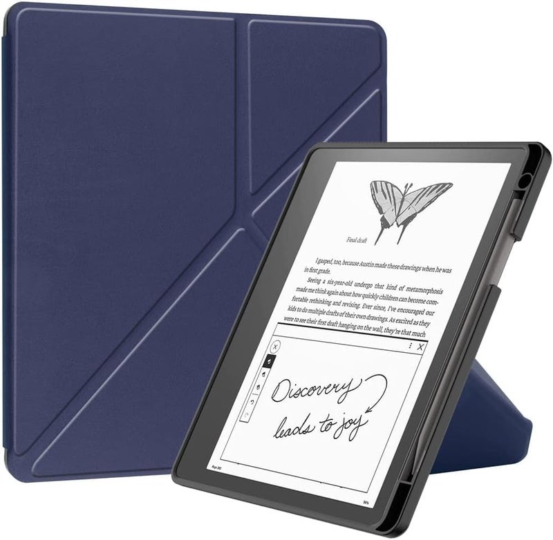 ProElite Cover Case for Kindle Scribe 10.2 inch Case, Smart Transformer Style Flip case Cover for Kindle Scribe 10.2 inch with Pen Holder, Dark Blue - Image 1