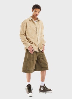 Reclaimed Vintage Stripe Relaxed Fit Shirt  - Image 4
