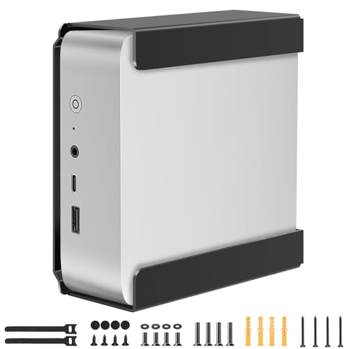 Maozhren Metal Mini PC Mount Compatible with Beelink SER8, SER6, SER9, SER9 Pro, EQi12, EQR6, Mini PC Vesa Mount/ Wall/ Under Desk, Only for SER8, SER6, SER9, SER9 Pro, EQi12, EQR6, Easy to Install, Black - Image 1