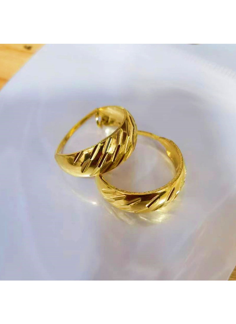 Generic - Long Lasting Colorful Sand Gold Full Sky Star Womens Earrings Alloy Ethnic Style Imitation Gold Middle Aged And Elderly Ear Jewelry Glow meteor shower Thai earrings - Image 1