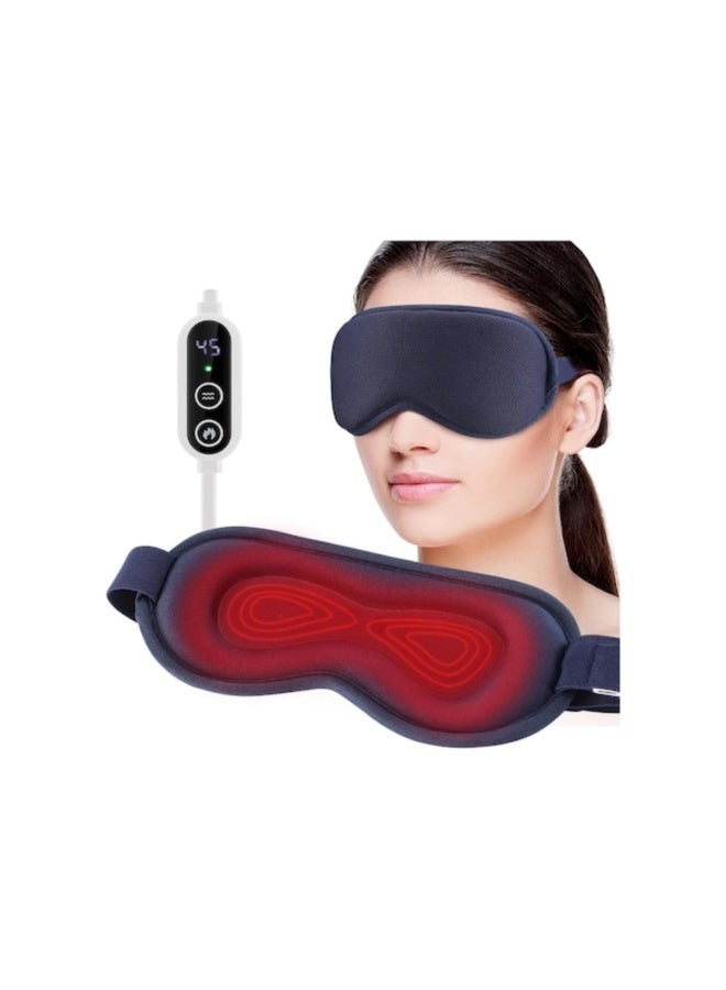 Light blocking sleep heating eye mask  blue - Image 1