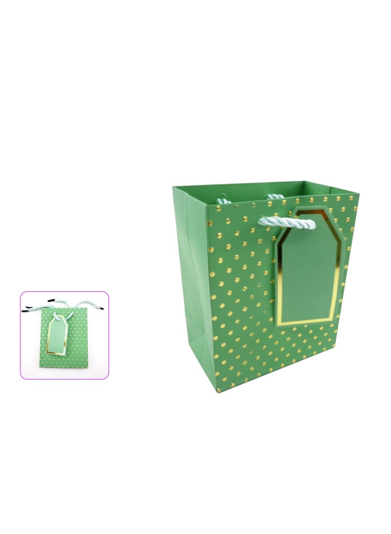 PARTY FUN Paper Gift Bag 7x12x15Cm.Green Color  - Image 2