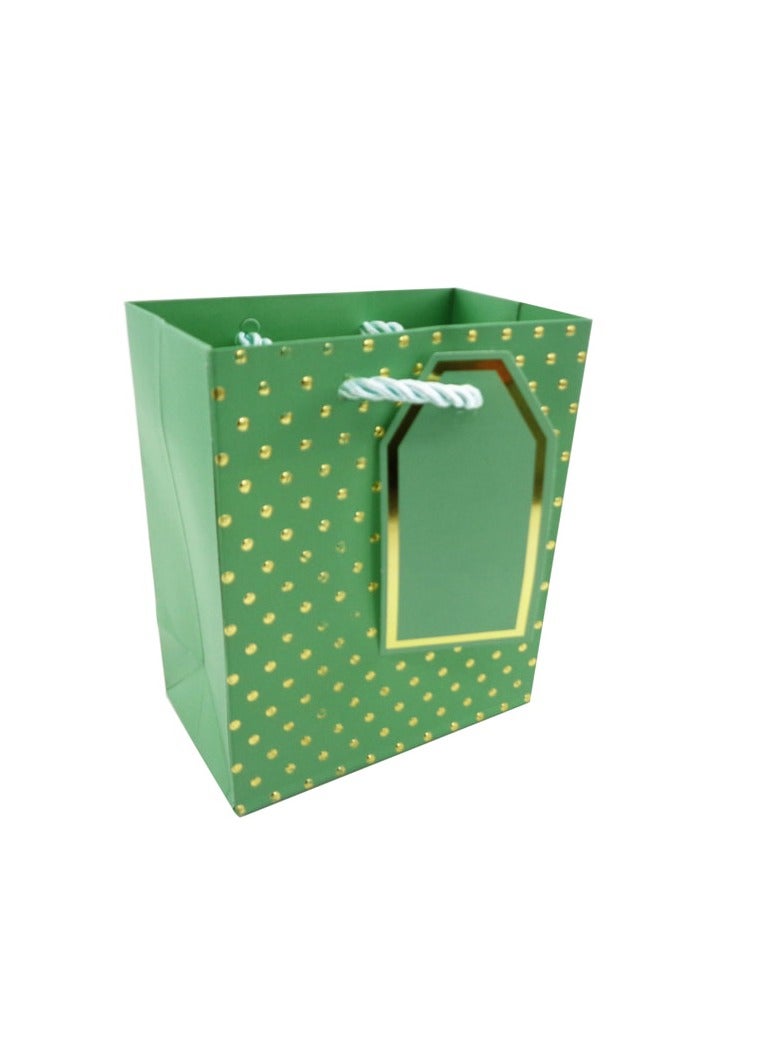 PARTY FUN Paper Gift Bag 7x12x15Cm.Green Color  - Image 1
