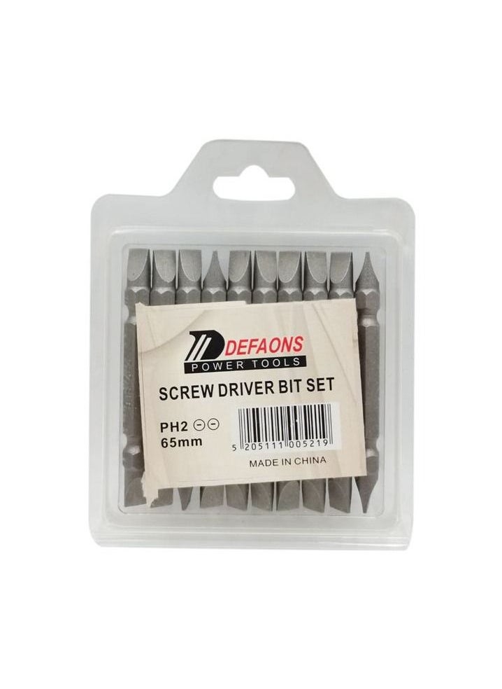 ديفاونز PH2 65mm مجموعة رؤوس مثقاب مجموعة 10 قطع Defaons  - Image 4