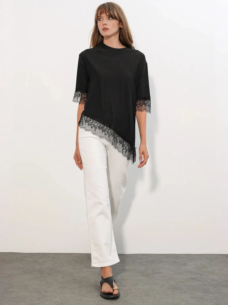 بيغ دارت BDART Oversized Lace Knit Blouse