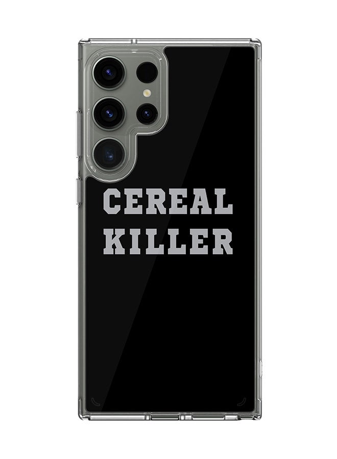 Stylizedd Classic Clear Case for Samsung Galaxy S24 Ultra , Hybrid Soft Case Flexible Edges Anti Drop TPU PC Gel Thin Transparent Cover - Cereal Killer - Image 1