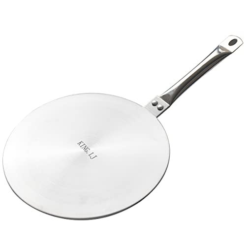 KING.LJ Heat Diffuser Induction Plate 9.45inch/24cm Stainless Steel For Gas Stove Glass Cooktop Induction Plate Adapter Induction Cooker Cooking Hob Range Pans… - Image 1