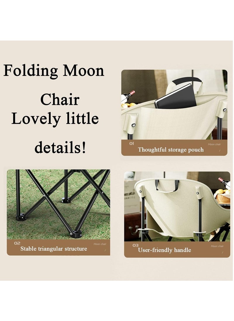 General Ultralight Folding Camping Moon Chair - Durable 600D Oxford Fabric  - Image 4
