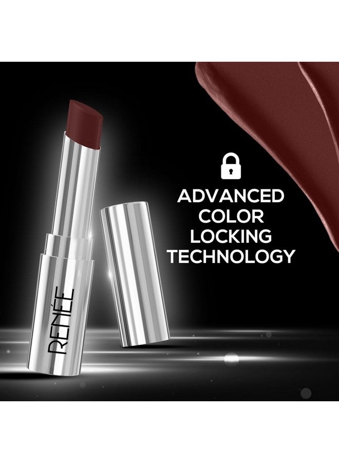Renee Matte Lock Lipstick - Funk, Moisturizing, Long Lasting & Weightless Formula, Intense Color Pay Off With Ultra-Matte Finish, Enriched With Avocado Oil, Vitamin E, D & Beta-Carotene, 3.5 Gm  - Image 2