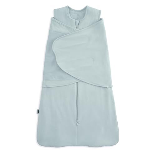 HALO Sleepsack Supersoft Swaddle Cozy Bamboo Viscose 3Way Adjustable Swaddle 2 Way Zipper 2 TOG 03 Months Newborn Pack of 1 Calm Sage - Image 1