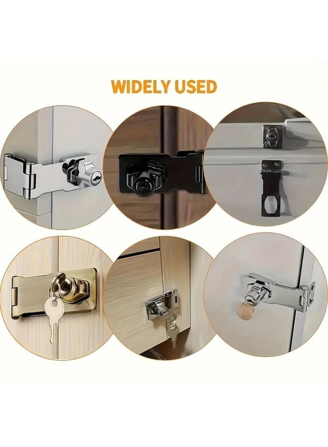 Silvery Metal Security Lock with Anti Theft Core 25 Inch Cam Cylinder for Cabinet Mailbox Drawer Door Includes 2 Keys Mounting Screws Easy to Install - Image 3