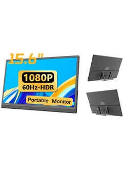 besrey  Portable Monitor 15.6-inch 1080P USB-C HDMI Ultra Slim Travel Monitor with Kickstand for Laptop, PC, Mac Phone, PS, Xbox, Swich Gaming Monitor IPS Slim  - Image 1