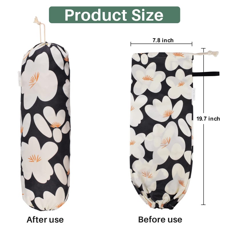 Togetrue Plastic Bag Holder  Lightweight Wall Mount Floral Grocery Bag Holder  Reusable Shopping Bag Storage Holder Organizer For Kitchen Pantry (Basic Black) - Image 3