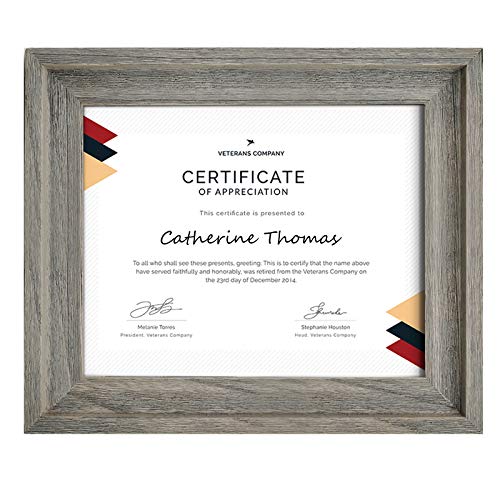 Eosglac Rustic 8.5x11 Picture Frame, Wooden Farmhouse Photo Frames, Handmade, Weathered Gray - Image 2