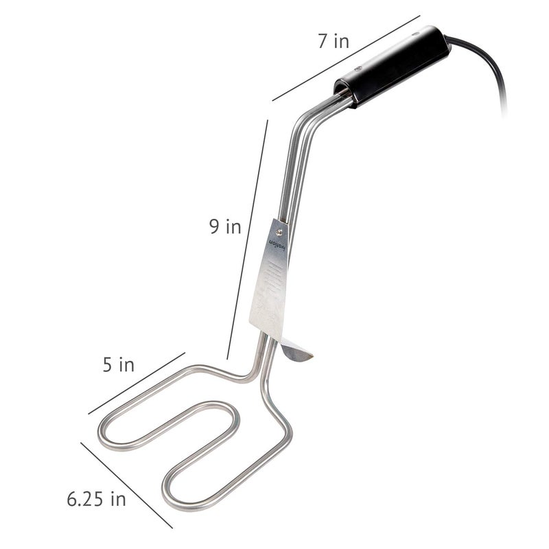 Ivation Premium 500W Electric Charcoal Starter – Quickly & Easily Ignite BBQ Grills Without Lighter Fluid or Matches – Double-Ring Design with Longer, Angled Handle Safely Heats in Just 6 Minutes - Image 4