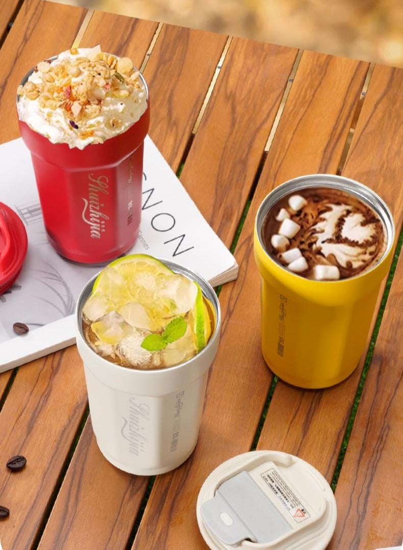 Panda Coffee cup，Food grade 316 stainless steel coffee cup, light and easy to hold, 480ml, 12-hour temperature control and cold preservation - Image 3