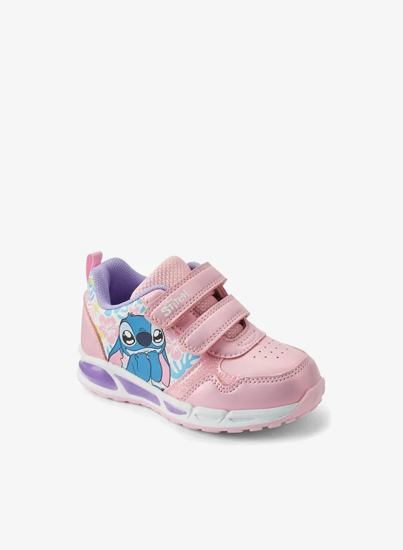 Disney Girls Stitch Print Light-Up Ankle Sneakers