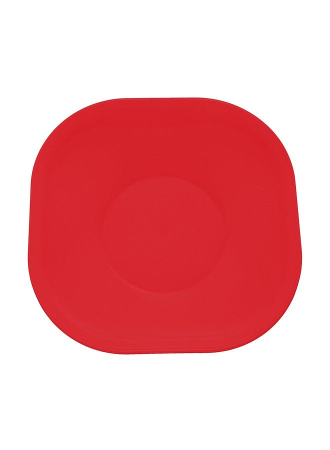 Gluman Round Shape 18 Pcs Soup Bowl Set 6 Bowl and 6 Spoon,6 Dish Microwave Safe for Home and Office Use (Red) - Image 2