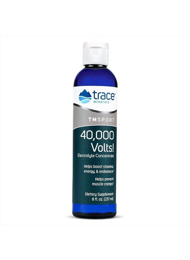 Trace Minerals 40,000 Volts Liquid Electrolyte Concentrace Drops | Support Hydration | Leg and Muscle Cramp Support | Ionic Trace Minerals, Magnesium, Potassium | 48 Serving Bottle (Pack of 1) - Image 1