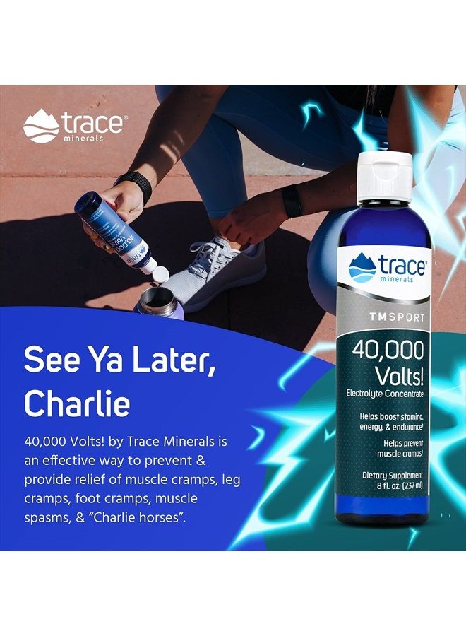 Trace Minerals 40,000 Volts Liquid Electrolyte Concentrace Drops | Support Hydration | Leg and Muscle Cramp Support | Ionic Trace Minerals, Magnesium, Potassium | 48 Serving Bottle (Pack of 1) - Image 3
