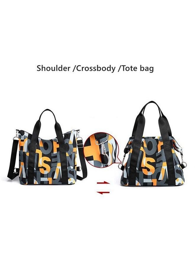 Generic - Nylon Tote Bag With Letter Large Capacity For Shoulder Bag Handbag Crossbody Travel Bag Travel Duffel Bag - Image 1