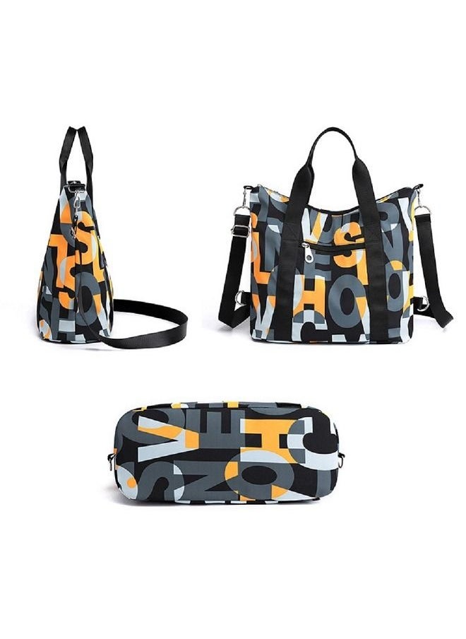 Generic - Nylon Tote Bag With Letter Large Capacity For Shoulder Bag Handbag Crossbody Travel Bag Travel Duffel Bag - Image 1