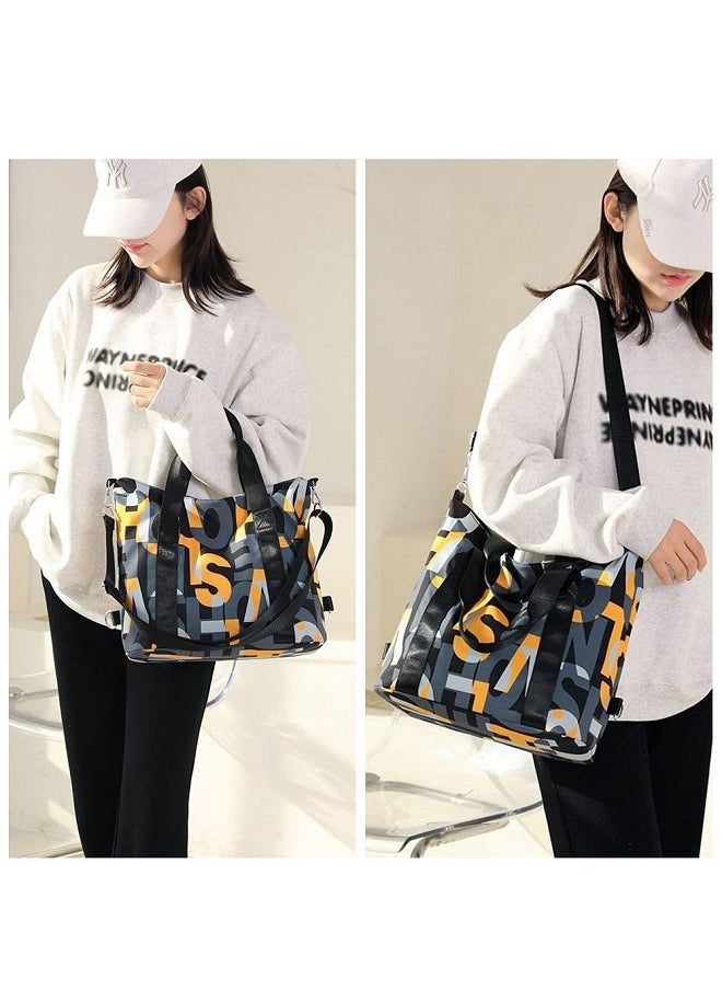 Generic - Nylon Tote Bag With Letter Large Capacity For Shoulder Bag Handbag Crossbody Travel Bag Travel Duffel Bag - Image 1