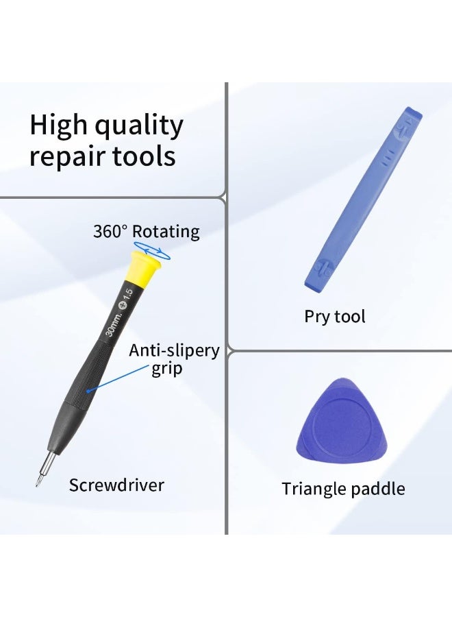 مقابض إصبعية بديلة لوحدة تحكم PS5، قطع غيار مقابض المشغل التناظري مع مجموعة إصلاح لوحدة تحكم PlayStation 5 DualSense، باللون الأسود - Image 3