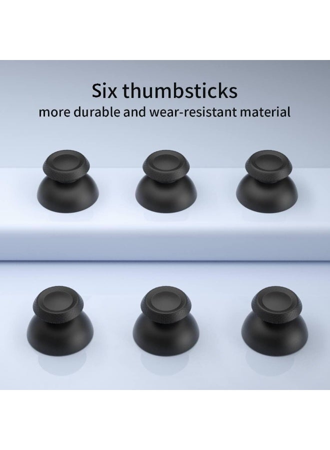 مقابض إصبعية بديلة لوحدة تحكم PS5، قطع غيار مقابض المشغل التناظري مع مجموعة إصلاح لوحدة تحكم PlayStation 5 DualSense، باللون الأسود - Image 4