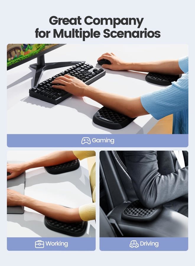 Vaydeer Ergonomic Wrist Rest Pad, 2 Pcs Armrest Pad Elbow Rest Padded, Relieve Elbow Pain Computer Arm Rest Wrist Support Cushion Mouse Pad for Desk Office Gaming - Image 5
