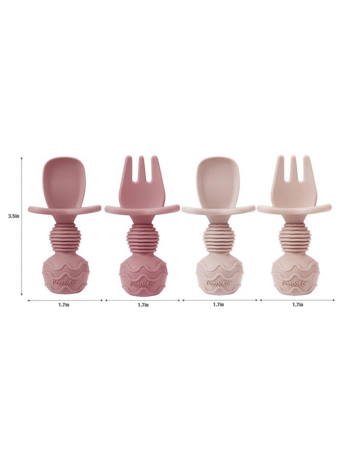 مجموعة من 2 طبق شفط مقسم للأطفال الصغار من PandaEar مع ملعقتين وشوكتين | أدوات طعام ذاتية التغذية من السيليكون لفطام الأطفال | مجموعة تغذية الأطفال من السيليكون الخالية من مادة BPA - وردي - pzsku/Z74DFE6B3E9B6BA34DFA3Z/45/_/1737031188/31accb17-f28e-44c0-a468-b61545a09369