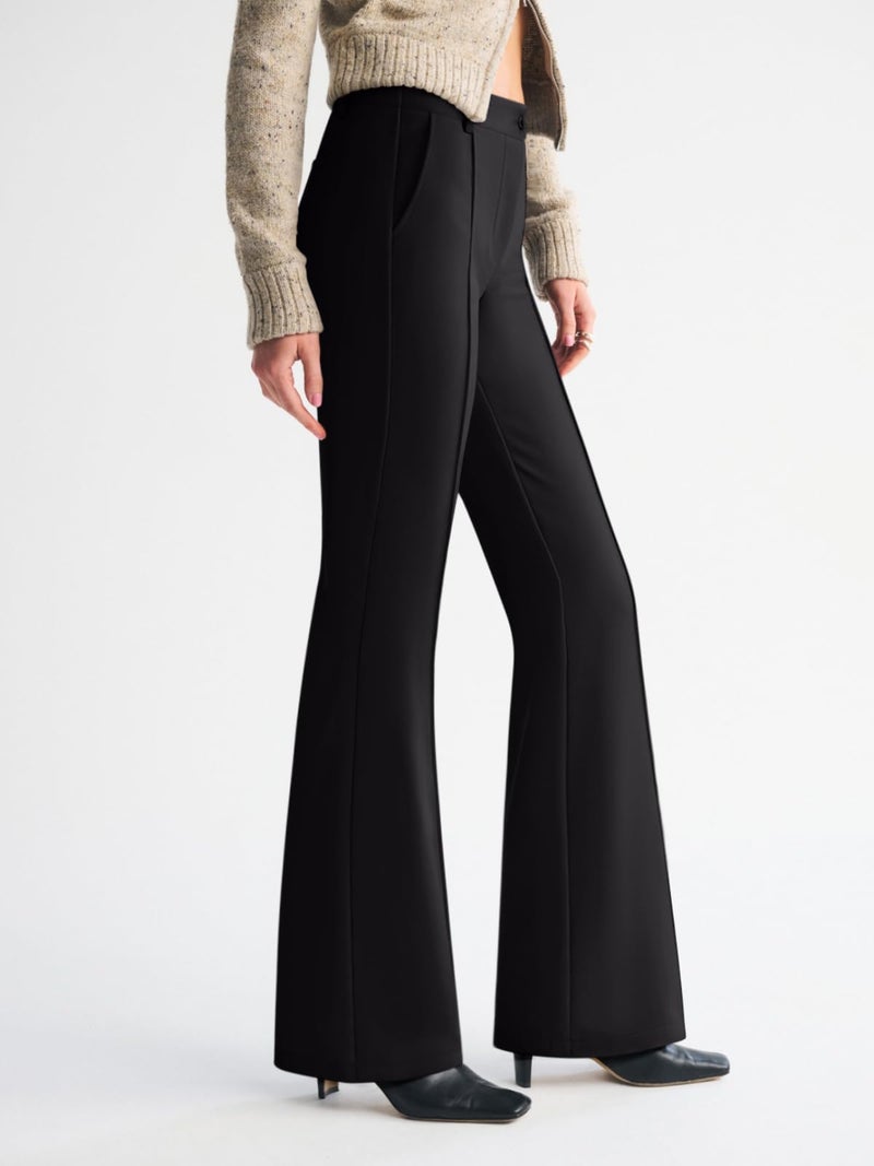 NIMIN Black Pants for Women Business Casual Flared Leg Work Dressy Trousers High Waisted Bootcut Office Slacks 2026 Fashion Outfits with Pockets Black XX-Large - Image 5