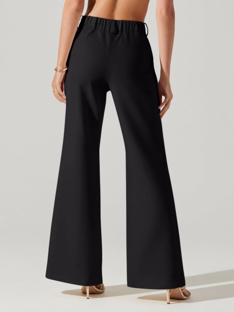 NIMIN Black Pants for Women Business Casual Flared Leg Work Dressy Trousers High Waisted Bootcut Office Slacks 2026 Fashion Outfits with Pockets Black XX-Large - Image 4